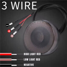 2 Stuks Universele LED Achterremlicht - Ronde 3e Hulpremlamp 12V Achterlicht voor Auto'S en ATV'S