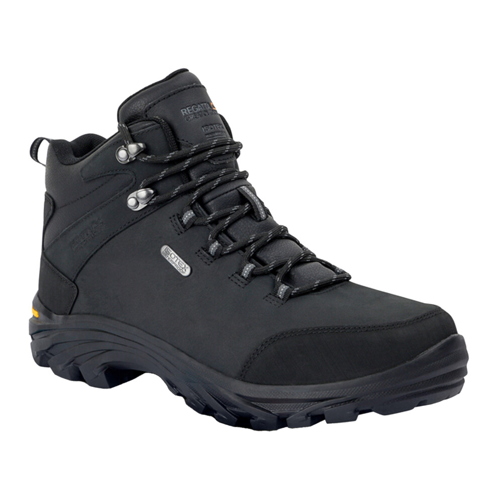 Regatta (10 Uk, Black) Great Outdoors Mens Burrell Leather Hiking Boots
