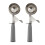 2Pcs 4oz Release Cookie Scoops Ice Cream Scooper with Trigger Release Portion Scoop Stainless Steel for Portion Control 1