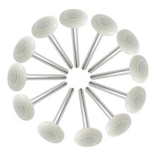 Garage Door Roller Wheel 4inch Stem 12 Pack, 2inch Quiet Nylon, Sealed 13- Bearing 7/16inch Diameter