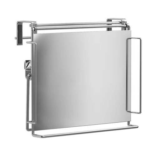 Stainless Steel Foldable Countertop Storage Rack for Kitchen, Space-Saving Design Extends Countertop Utility