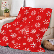 Christmas Fleece Blanket Snowflake Design 50x60 inches