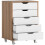 Five-Drawer Filing Cabinet, with Wheels - Oak Brown 1