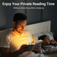 Light Reading Clip Book Light Rechargeable Clip Bookmark Book Light LED Reading Light Portable Bedside Table Lamp,C
