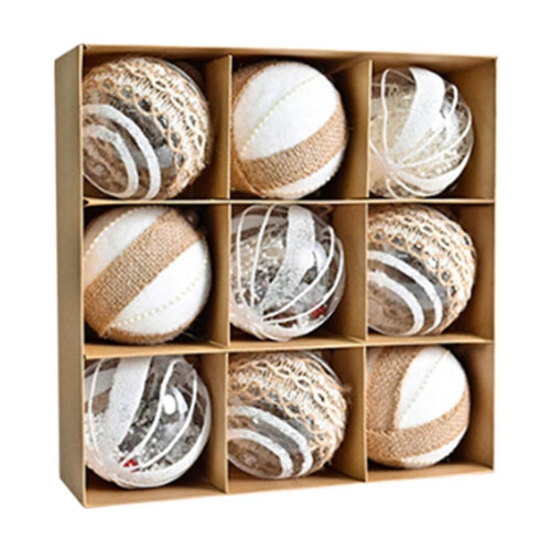 Red Christmas Tree Balls Shatterproof 16 pcs 6 cm with hooks