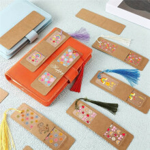 DIY Blanko-Lesezeichenhüllen Aus Kraftpapier, Blanke Anzeigekarten, Lesezeichenhalter Aus Kunstharz für Gastgeschenke C