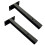 2Pcs Wall Shelf Iron Support Heavy Duty Floating Bracket Black Board Home Office Kitchen Storage Rack Shoe Ledge 1