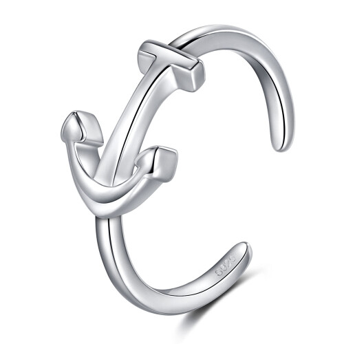 Sterling Silver Anchor Toe Ring for Women Adjustable