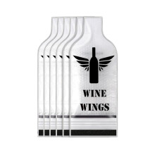 Wine Bags for Travel, 6 Pack Reusable Wine Bottle Travel Protector Bags, Airplane Car Cruise,Double Layer Leak Proof