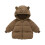 Kids Puffer Jacket Hooded Bear Ears Brown 110 1