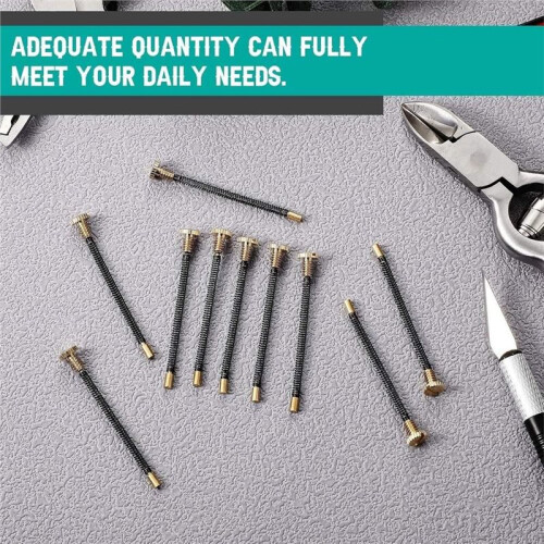 10 Pcs Ignition Replacement Repair Kit, Each Piece Includes Spring Thimble and Base Screw, Ignition Flints Screw Spring