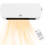 2000W Wall Mounted Ceramic Space Heater, 10-49C Temperature, White 2