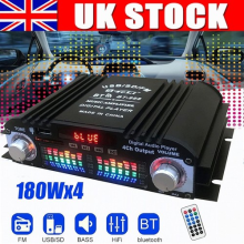 USB Player Bluetooth HiFi Sound Amplifier 4 Channel Audio Karaoke Digital