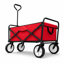 Oypla Red Heavy Duty Foldable Garden Festival Trolley Folding Cart