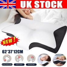 Ergonomic Cervical Pillow, Memory Foam Orthopedic Pillow for Neck Pain Relief UK