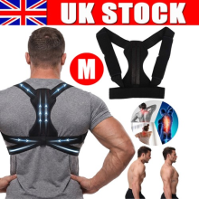 Black Posture Corrector Body Brace Adjustable Back Lumbar Shoulder Support Belt