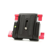 Tête Inclinable Z-Flex Tête de Trépied de Type Z avec 4 Boutons de Réglage/Fixation, Plaque de Dégagement Rapide et Niveau à Bulle pour Trépied