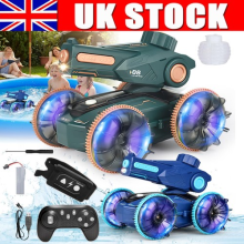 Amphibious Remote Control Truck, Shoot Water Tank RC Cars, 2.4GHz Off Road