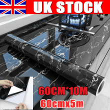 5/10M Marble Self Adhesive Wallpaper Kitchen Wall Stickers Vinyl Wrap Waterproof