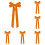 Velvet Bow Decorations Orange 10 pcs 1
