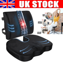 Memory Foam Lumbar Back Pillow Back Support Cushion Seat Cushion Neck Pillow
