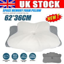Ergonomic Cervical Pillow, Memory Foam Orthopedic Pillow for Neck Pain Relief UK