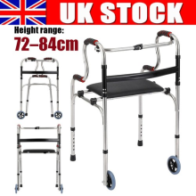 Ultra lightweight rollator mobility walker 2 wheeled walking aid frame with seat