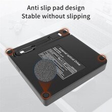 Lecteur CD Externe USB, Lecteur DVD Universel pour PC, Ordinateur Portable, pour Windows 7/8/10/11.