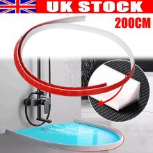 200cm Shower Door Threshold Strip Seal Wetroom Barrier Stick to Floor/Tray Soft