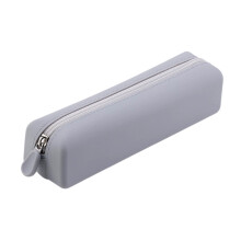 Grey Silicone Makeup Brush Storage Bag 8.35x2.32x2.17 in