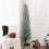 6ft Artificial Snowy Pencil Christmas Tree - White 4