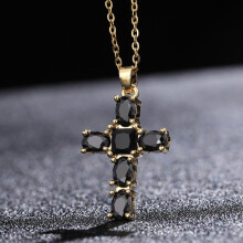 Cross Pendant Necklace for Women with Zircon