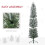 6ft Artificial Snowy Pencil Christmas Tree - White 8