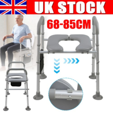 Toilet Seat Riser for Seniors, Raised Toilet Seat with Handles - Aluminum Alloy