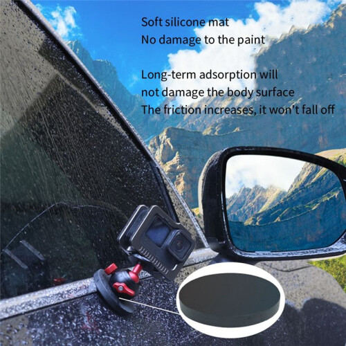 Pour   Accessoires CaméRa de Sport Support de Cardan Support de Voiture Multifonction Support à Ventouse, B