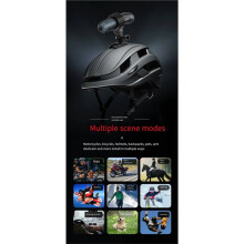 Caméscope Extérieur Multi-Usage avec Enregistrement Avant et Arrière 32G, Étanche IP66, Autonomie de 3,5 Heures à Haute Intensité