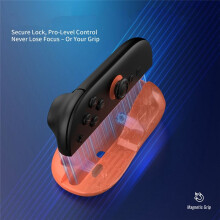 Gaming Controller Mouse for 2 Ergonomic Magnetic Game Mouse with Mouse Pad 2 Orange