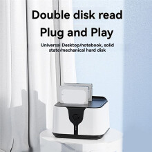 Boîtier de Disque Dur Externe SSD 2,5/3,5 Pouces Vers USB 3.0 Boîtier de Disque Dur Double Baie Station D'Accueil pour Disque Dur Prise