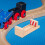 Wooden Railway Train Stop Track Prop 2 pcs 5