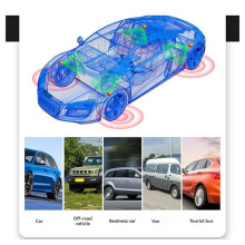 Intelligent TPMS Solcellsdäcktrycksövervakningssystem Parkeringssensorer för Bilar Temperaturdäcklufttrycksmätare