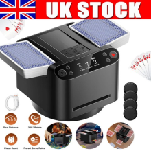 2-in-1 Automatic Card Shuffler & Dealer - Support 12 Players USB Rechargeable