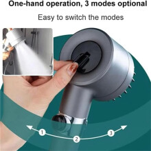 Ion Drop Duschkopf, Tragbarer Filter-Duschkopf, Turbo-Druck, Mehrere Sprühmodi, ein/Aus-Schalter & Integrierter Filter