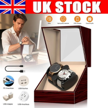Double Watch Winders Automatic Watch Case Display Organizer Box Ideal Gifts UK