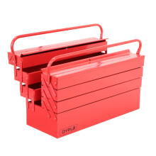 Oypla 4 Tier 7 Tray Heavy Duty Metal Cantilever Tool Box 21" / 530mm