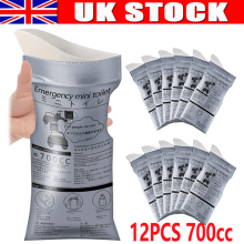 12X Disposable Urinal Camping Wee Pee Urine Bags Travel Emergency Unisex Outdoor