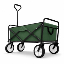 Oypla Green Heavy Duty Foldable Garden Festival Trolley Folding Cart