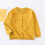 Kids Solid Knit Cardigan Long Sleeve Button Down Orange 2