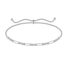 925 Sterling Silver Paperclip Anklet Adjustable Dainty Chain