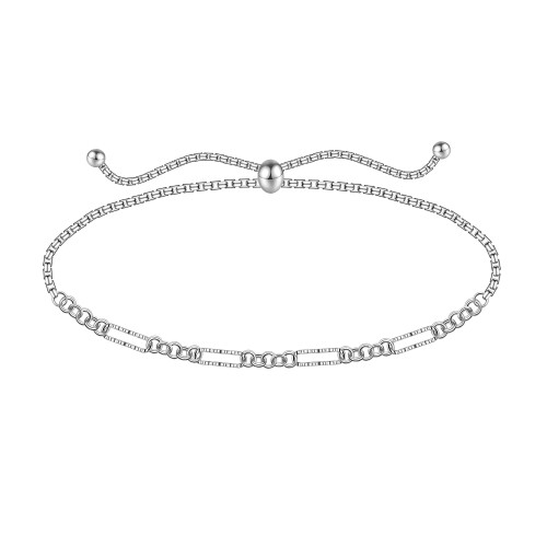 925 Sterling Silver Paperclip Anklet Adjustable Dainty Chain
