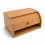 Oypla Oypla Single Layer Roll Top Bamboo Wooden Bread Bin Kitchen Storage 10